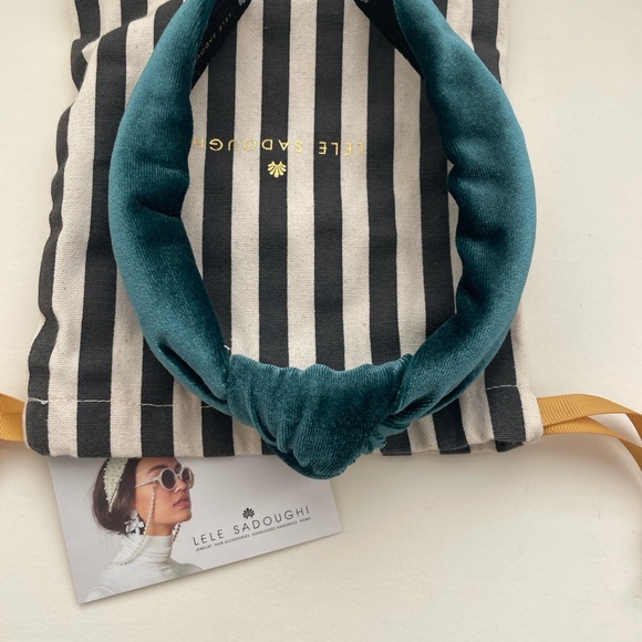 Lele Sadoughi Emerald Green Headband - Picture 2 of 4